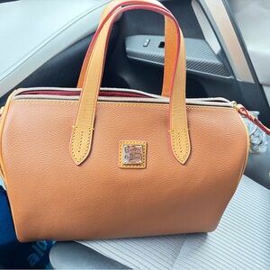 Dooney & Bourke Tan Leather Satchel - Classic Women's Handbag